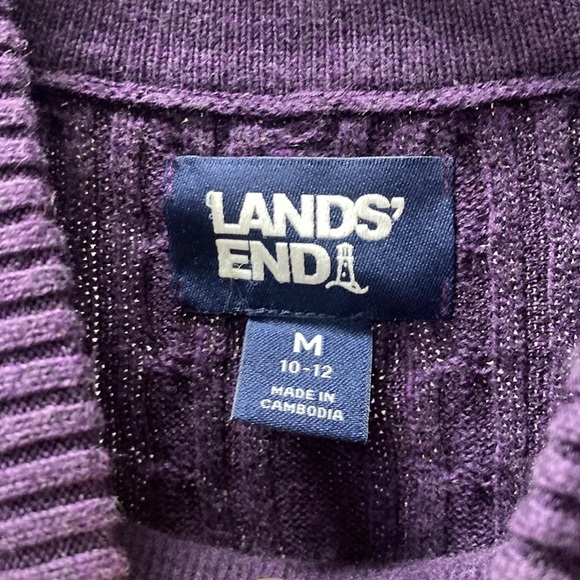 Lands end cable knit sweater size M - Picture 2 of 9